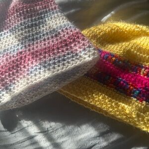 Vibrant Kids Striped Beanie Set